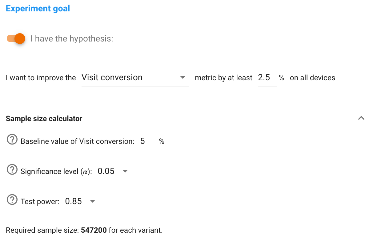 Chi sample size calculator