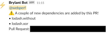 Dependencies notification